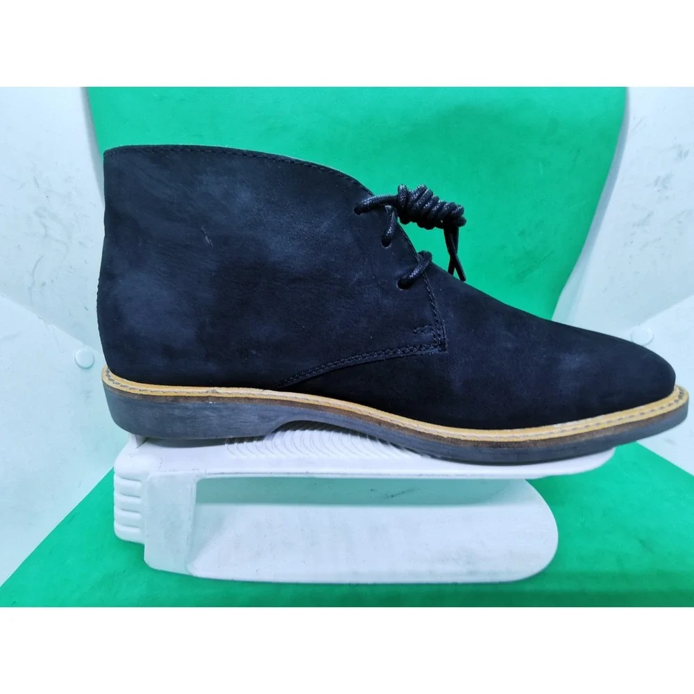 Clarks Men's Kenley Chukka Ankle Black Suede Leather Boots Men 7.5 M